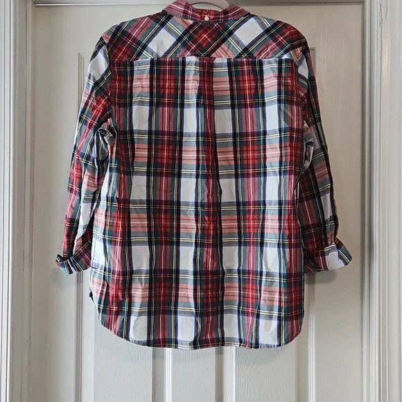 J. Crew Women's Multicolor Plaid Button Down Shirt - Picture 3 of 3